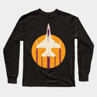 F-16 Falcon Jet Airplane Long Sleeve T-Shirt